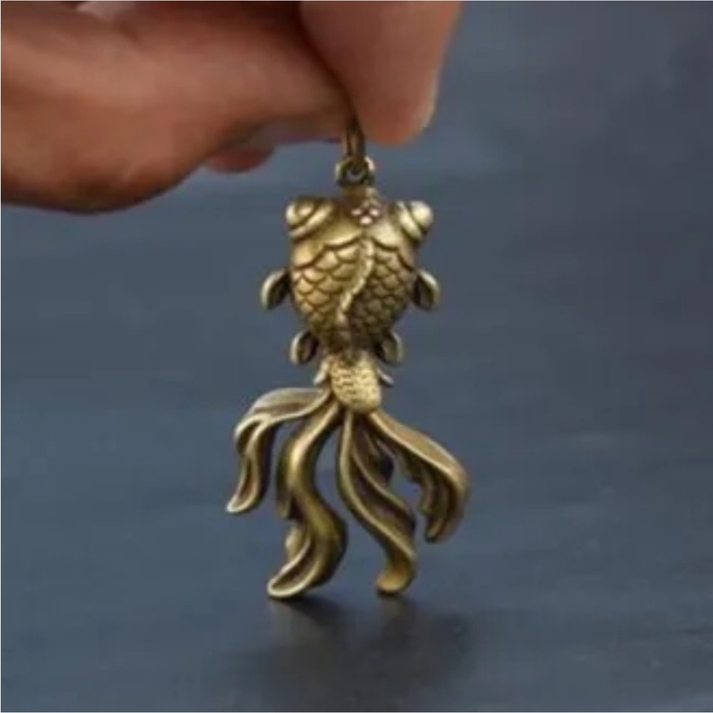 Brass Goldfish Pendant - Picture 6 of 7